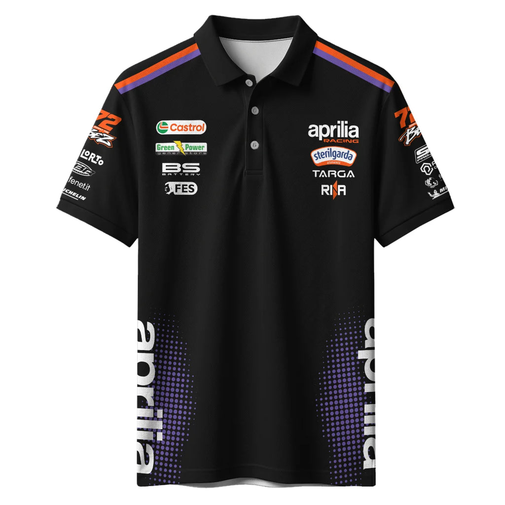 2026 Marco Bezzecchi Aprilia Racing Moto GP Teamwear Polo Shirt BLGP26326A1PL