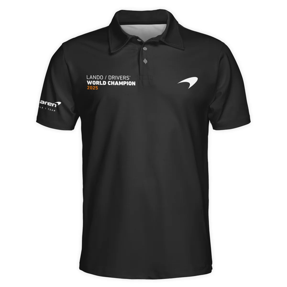 2025 MCL39 Champion Lando Norris McLaren F1 Team Polo Shirt BLNRWDCA13PL