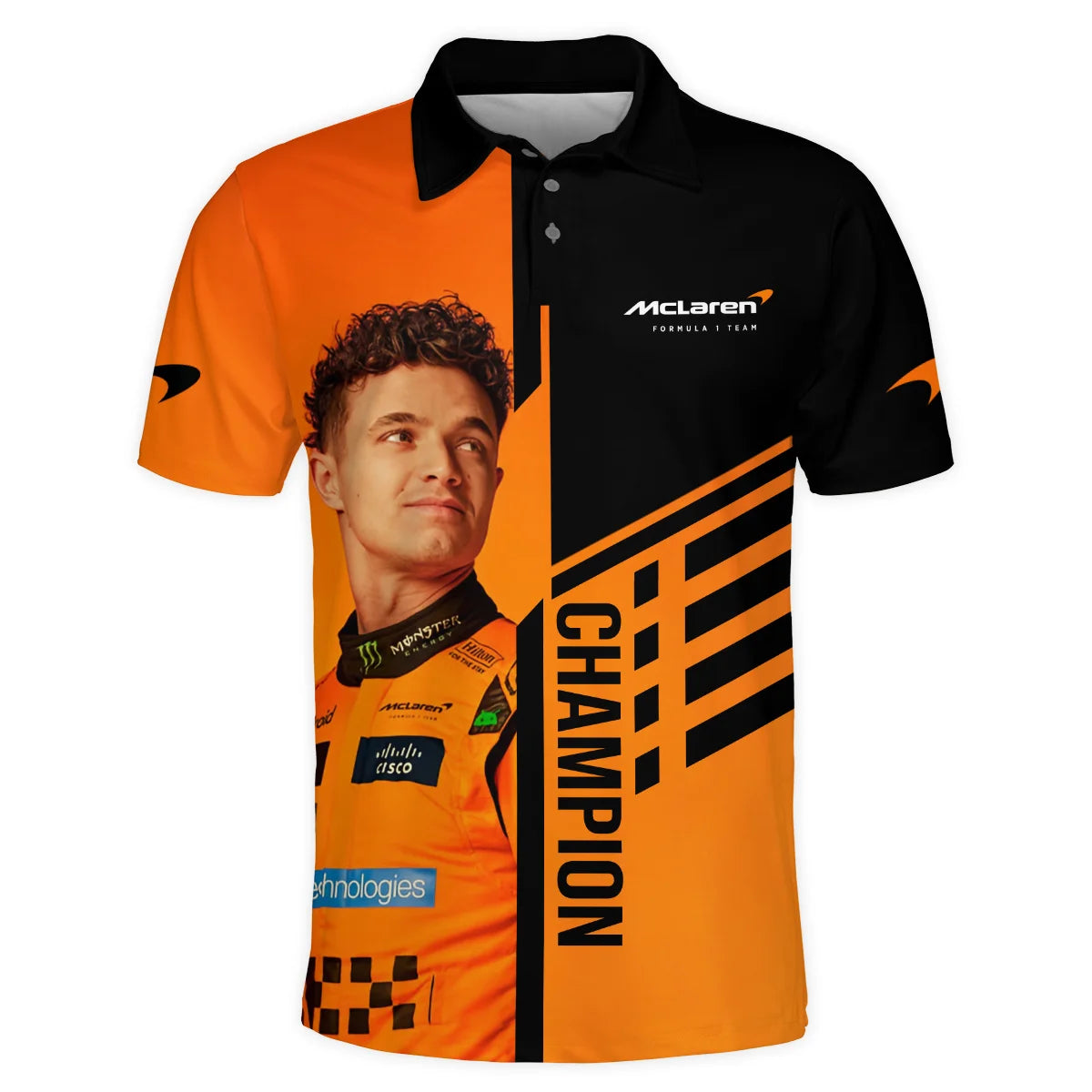 2025 World Champion Lando Norris McLaren F1 Team Polo Shirt BLNRWDCA3PL