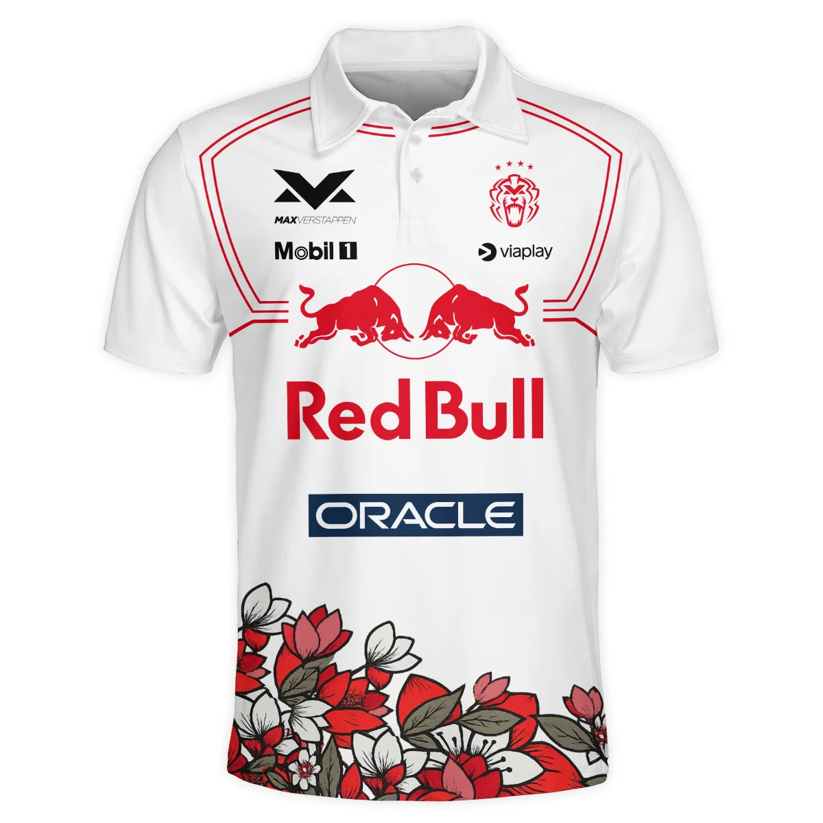 Japanese GP Unleash The Lion Max Verstappen Red Bull Racing F1 Polo Shirt BLVAMV281125A5PL