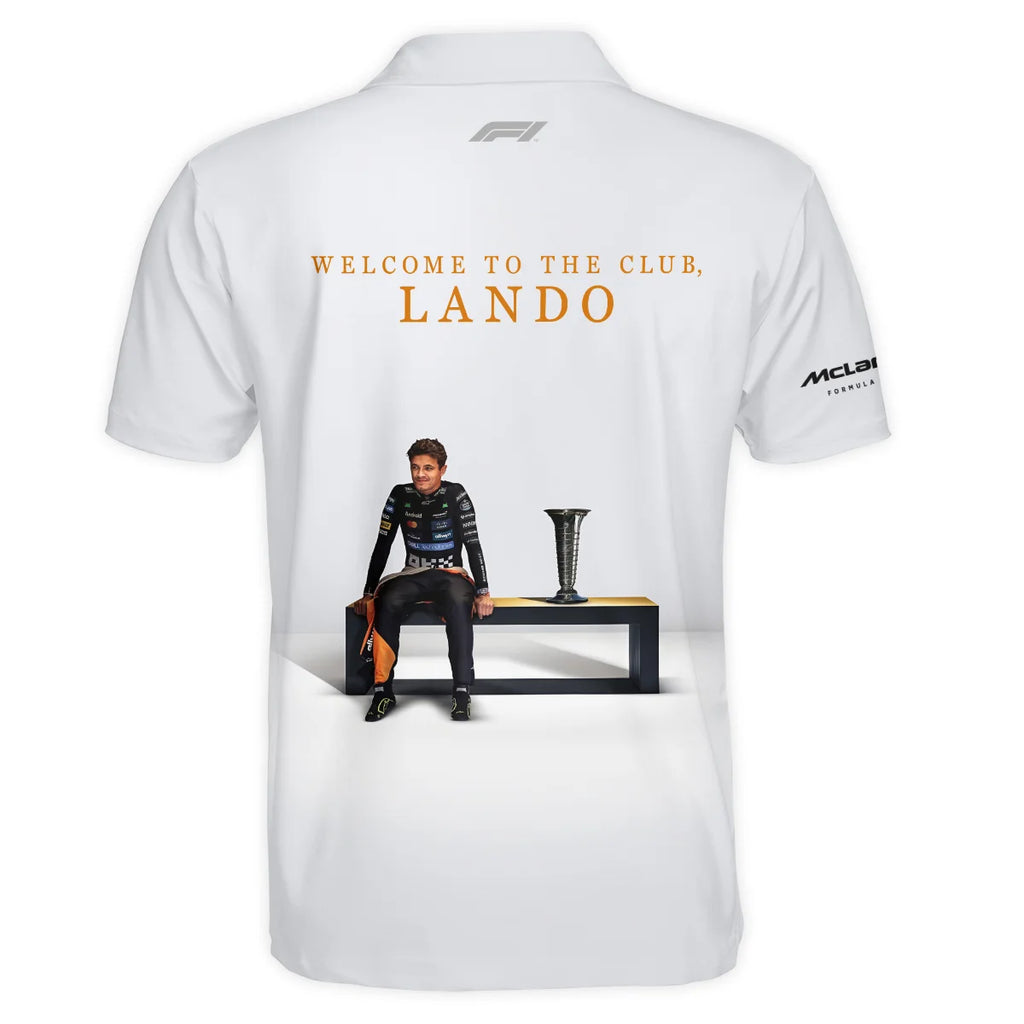 Welcome To The Club Lando Norris McLaren F1 Team Polo Shirt BLNRWDCA14PL