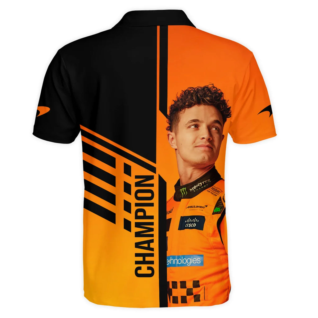 2025 World Champion Lando Norris McLaren F1 Team Polo Shirt BLNRWDCA3PL
