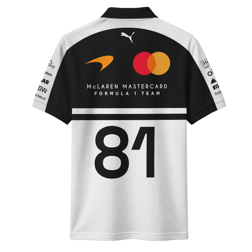 2026 Oscar Piastri 81 McLaren F1 Teamwear Polo Shirt BLOP25326A2PL - White