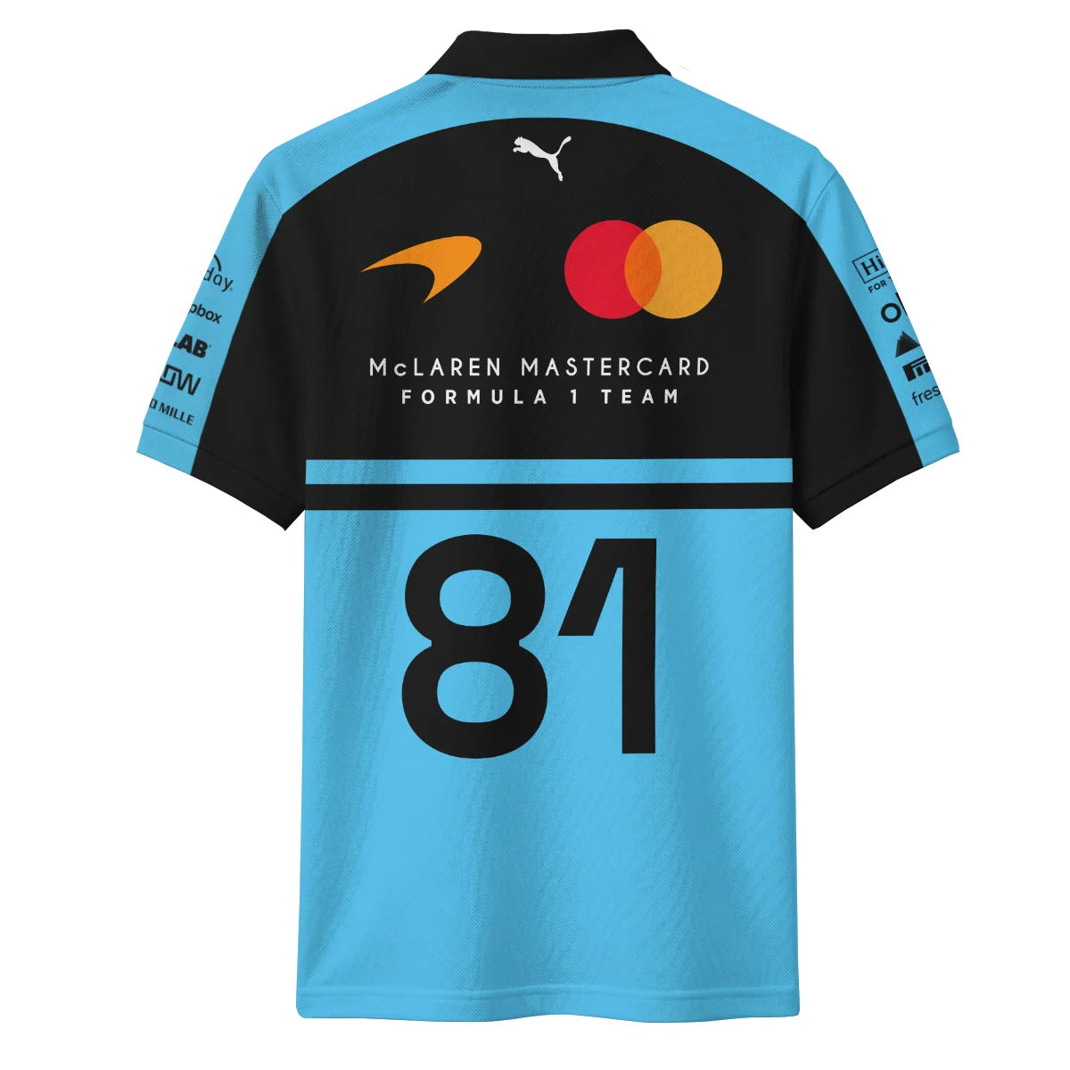 2026 Oscar Piastri 81 McLaren F1 Teamwear Polo Shirt BLOP25326A3PL - Cyan