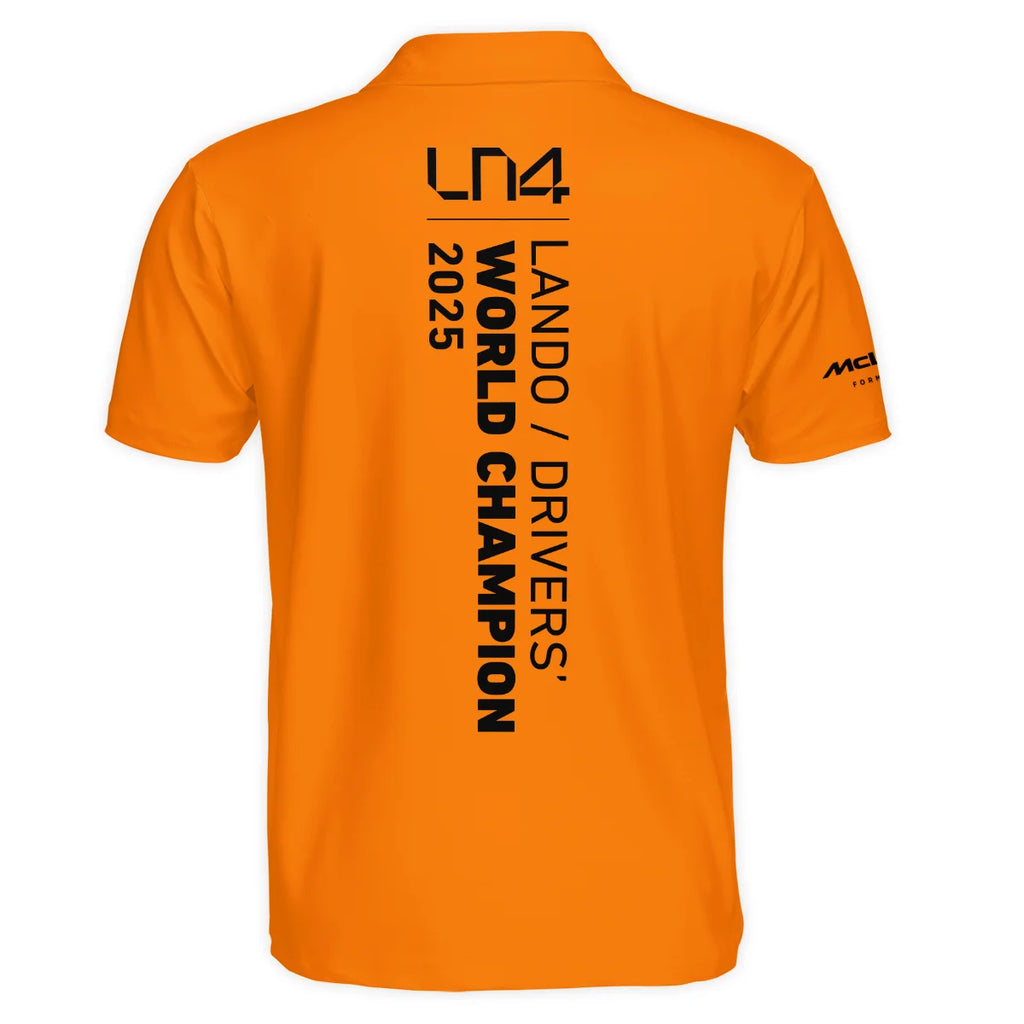 Lando Norris 2025 Drivers’ World Champion McLaren F1 Team Polo Shirt BLVALN051225A4PL