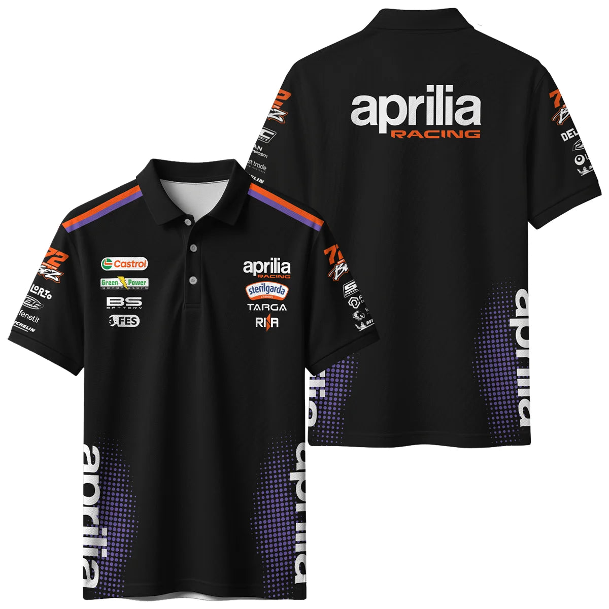 2026 Marco Bezzecchi Aprilia Racing Moto GP Teamwear Polo Shirt BLGP26326A1PL