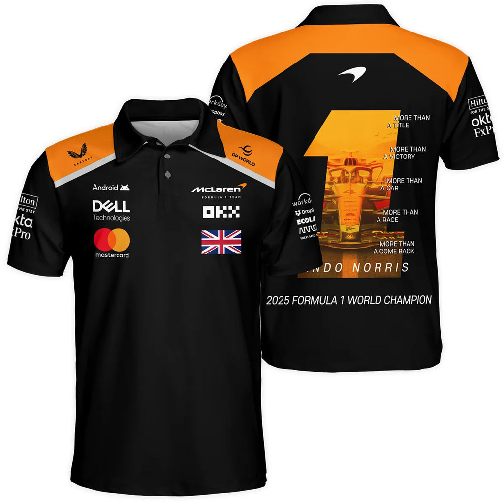 More Than A Champion Lando Norris McLaren F1 Team Polo Shirt BLNRWDCA2PL