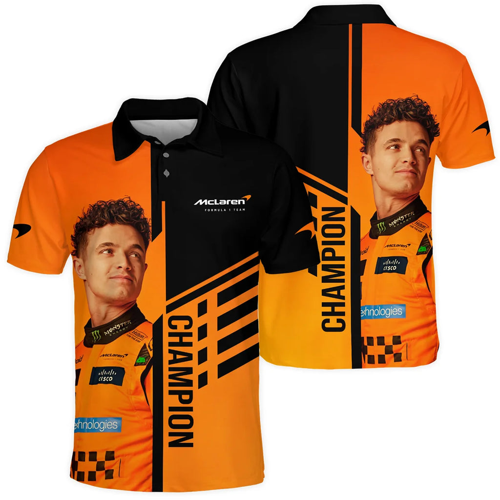 2025 World Champion Lando Norris McLaren F1 Team Polo Shirt BLNRWDCA3PL