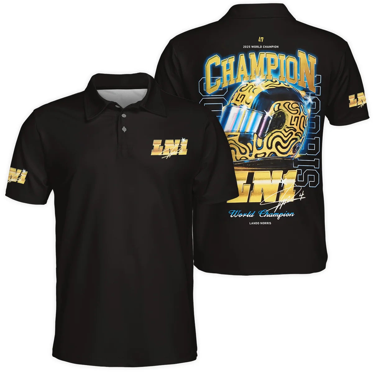 LN1 World Champion Lando Norris Polo Shirt BLVALN051225A10PL