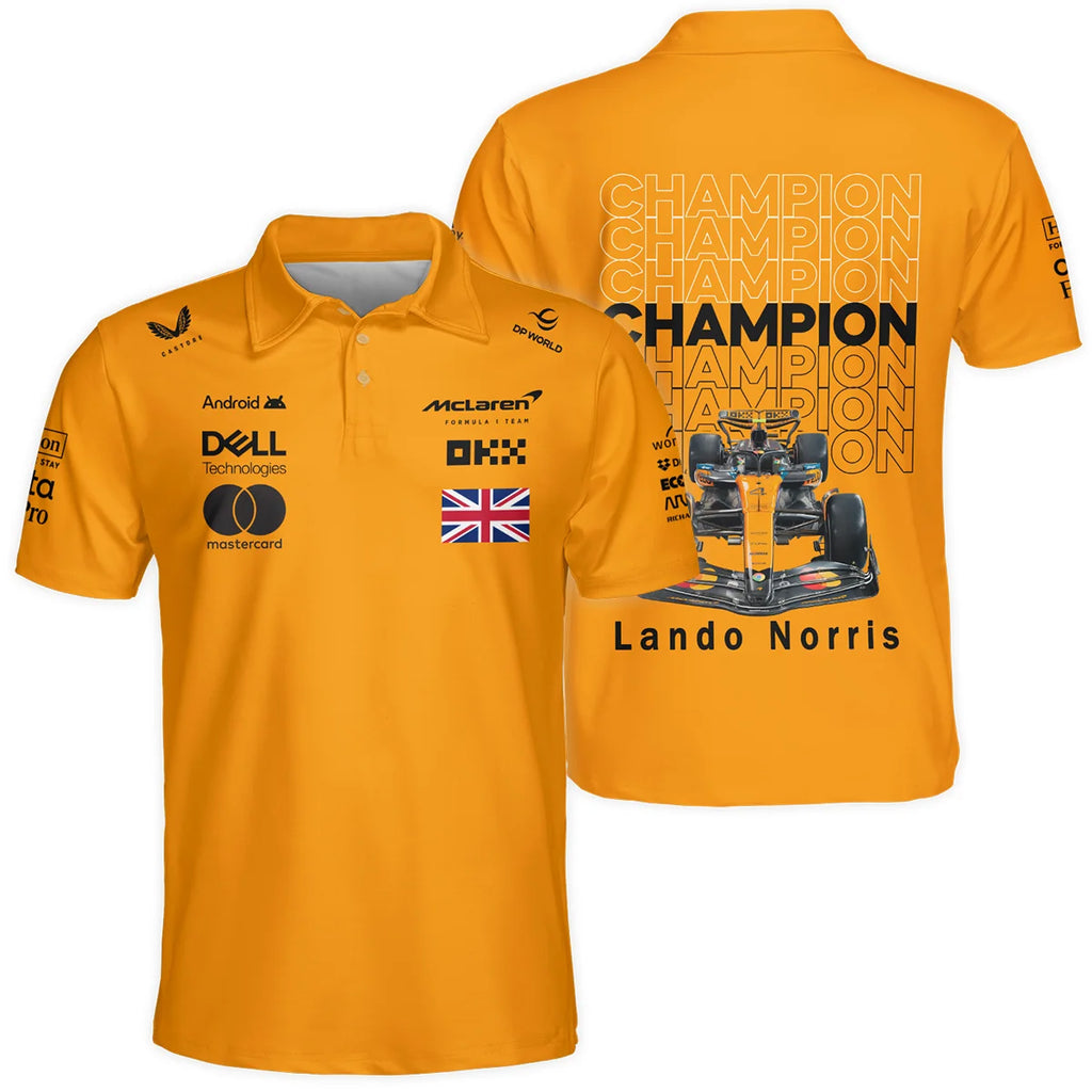 Champion 2025 Lando Norris McLaren F1 Team Polo Shirt BLVALN051225A2PL