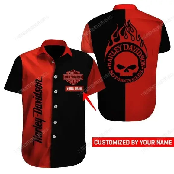 HD Short Sleeve Shirts Custom Name D4
