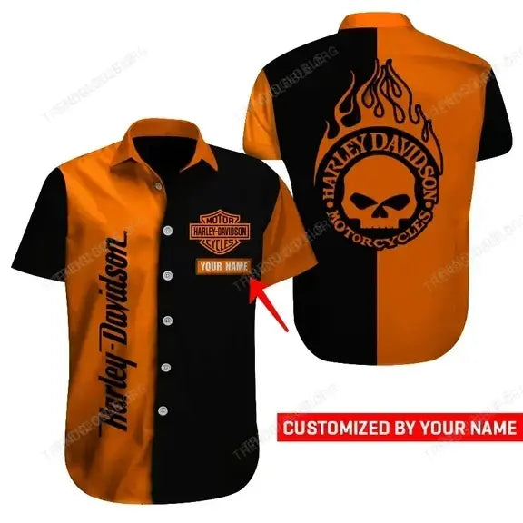 HD Short Sleeve Shirts Custom Name D4