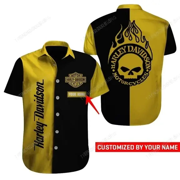 HD Short Sleeve Shirts Custom Name D4