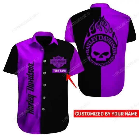HD Short Sleeve Shirts Custom Name D4