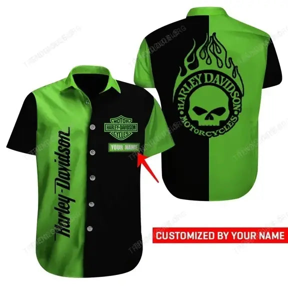 HD Short Sleeve Shirts Custom Name D4