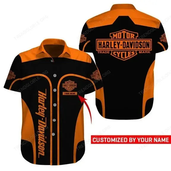 HD Short Sleeve Shirts Custom Name D35