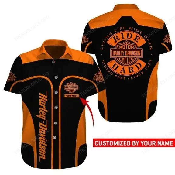 HD Short Sleeve Shirts Custom Name D32