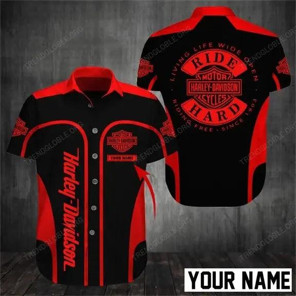 HD Short Sleeve Shirts Custom Name D32