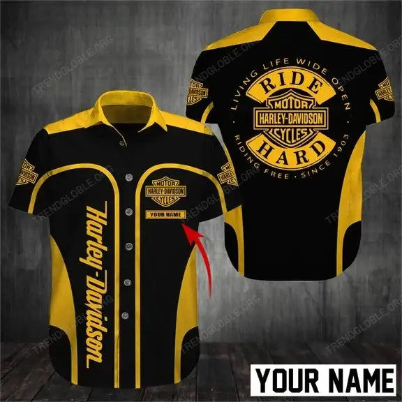 HD Short Sleeve Shirts Custom Name D32