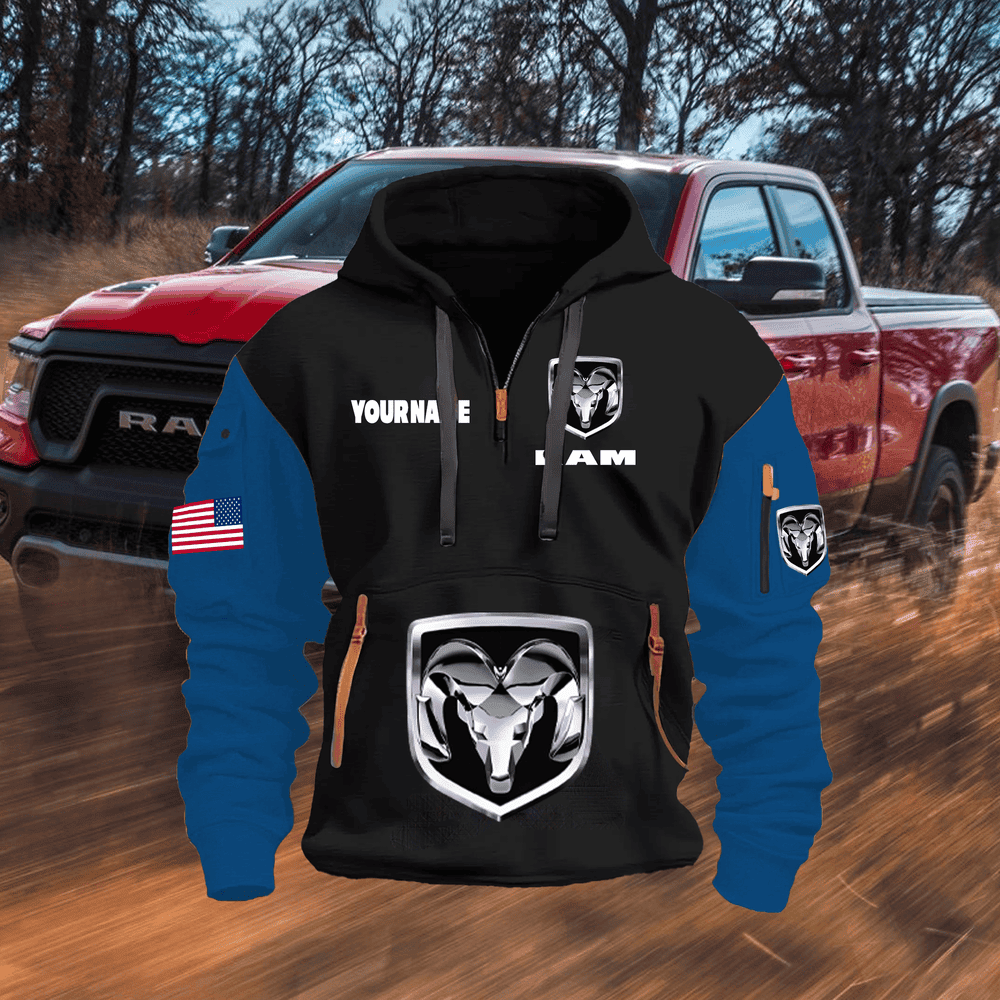 RAM FULL PRINT QUATER ZIPPER JACKET