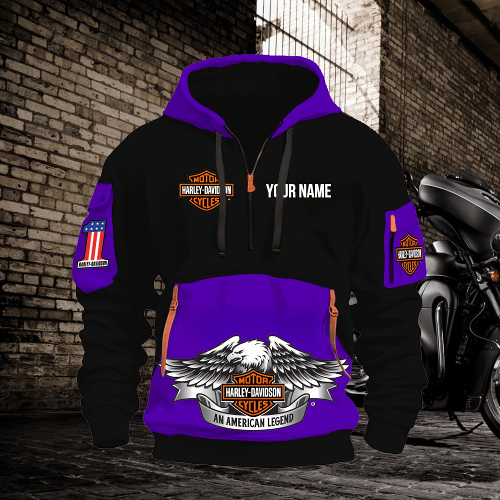HD Custom Print Name Quater Zipper Jacket