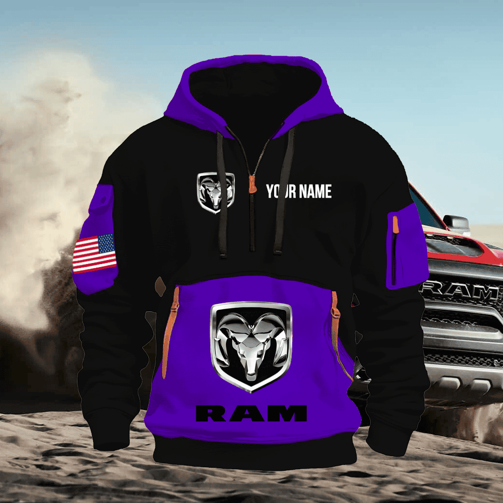 RAM Custom Print Quarter Zipper Jacket