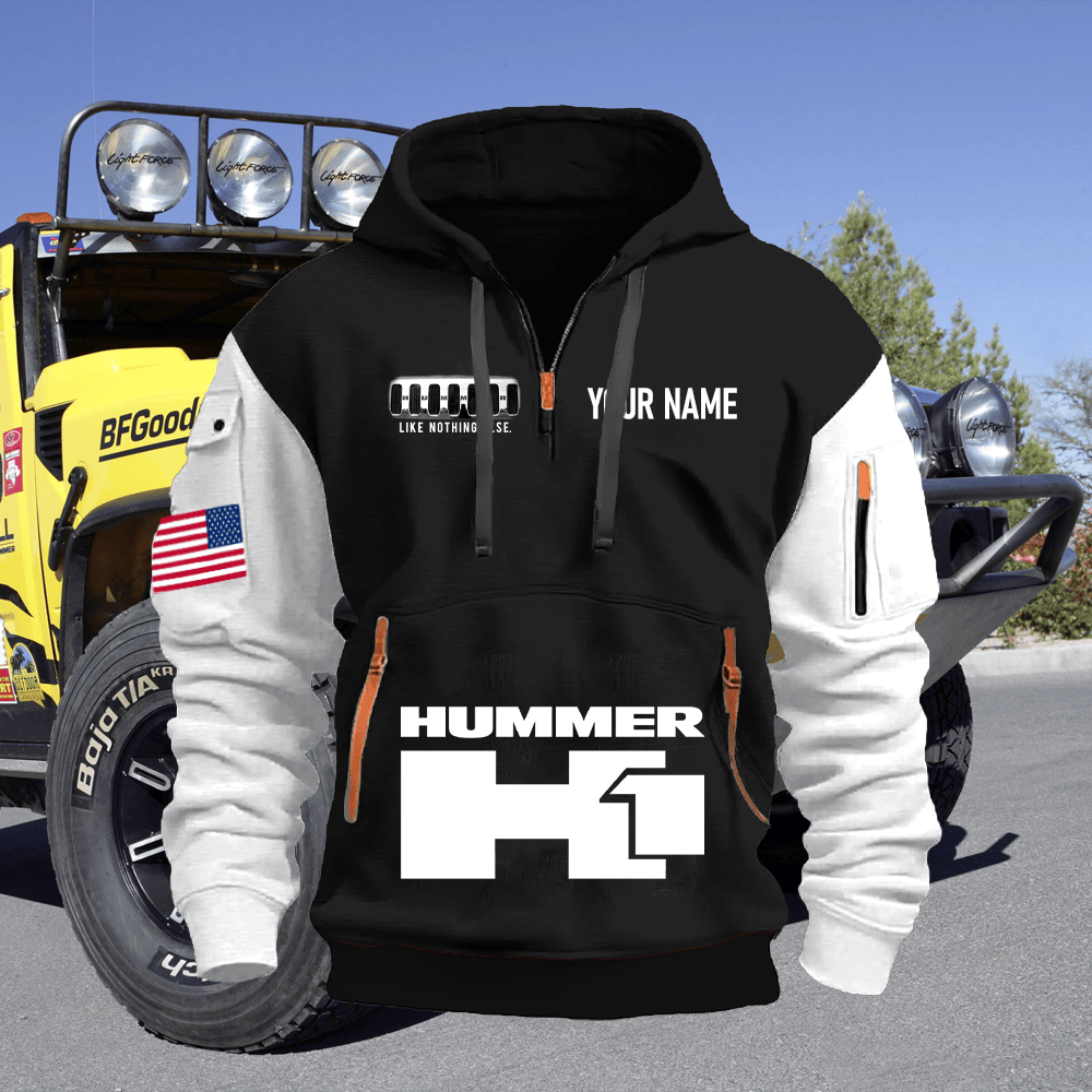 HM1 Custom Name Quarter Zipper Hoodie