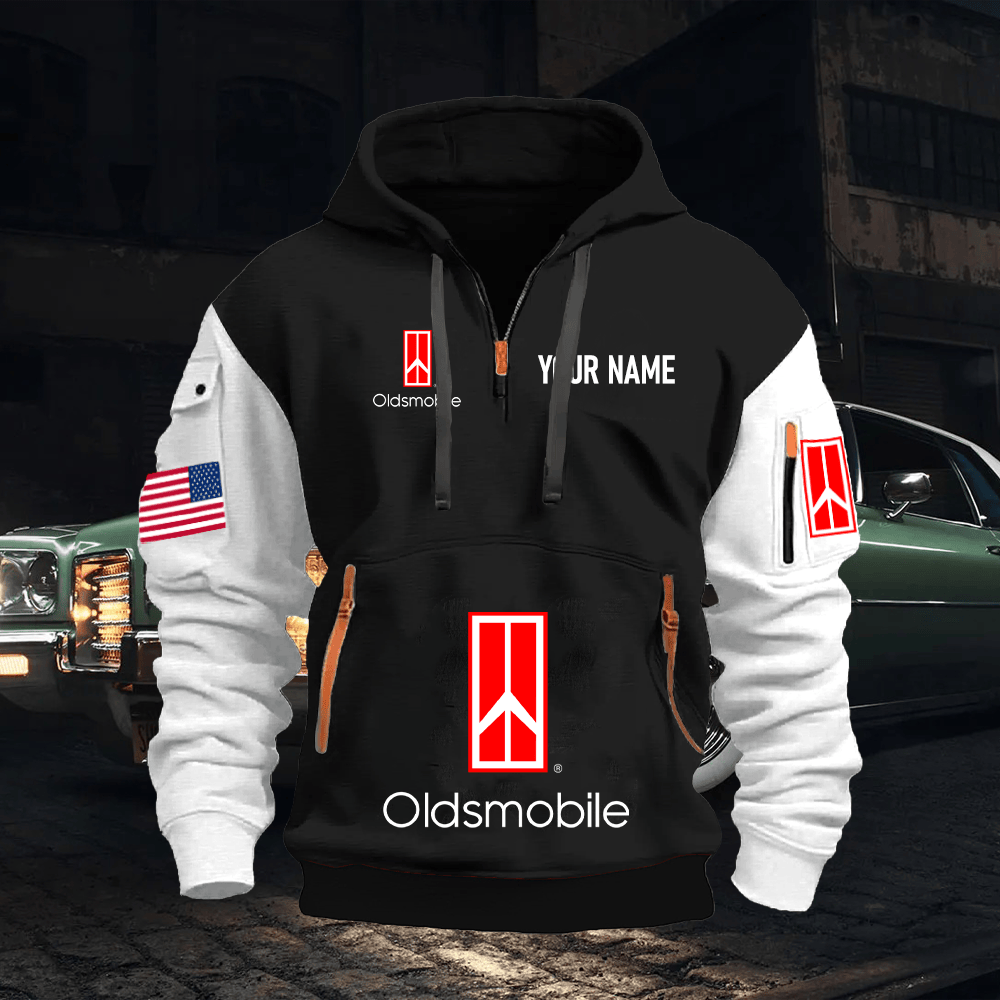 OM Custom Print Name Quarter Zipper Hoodie