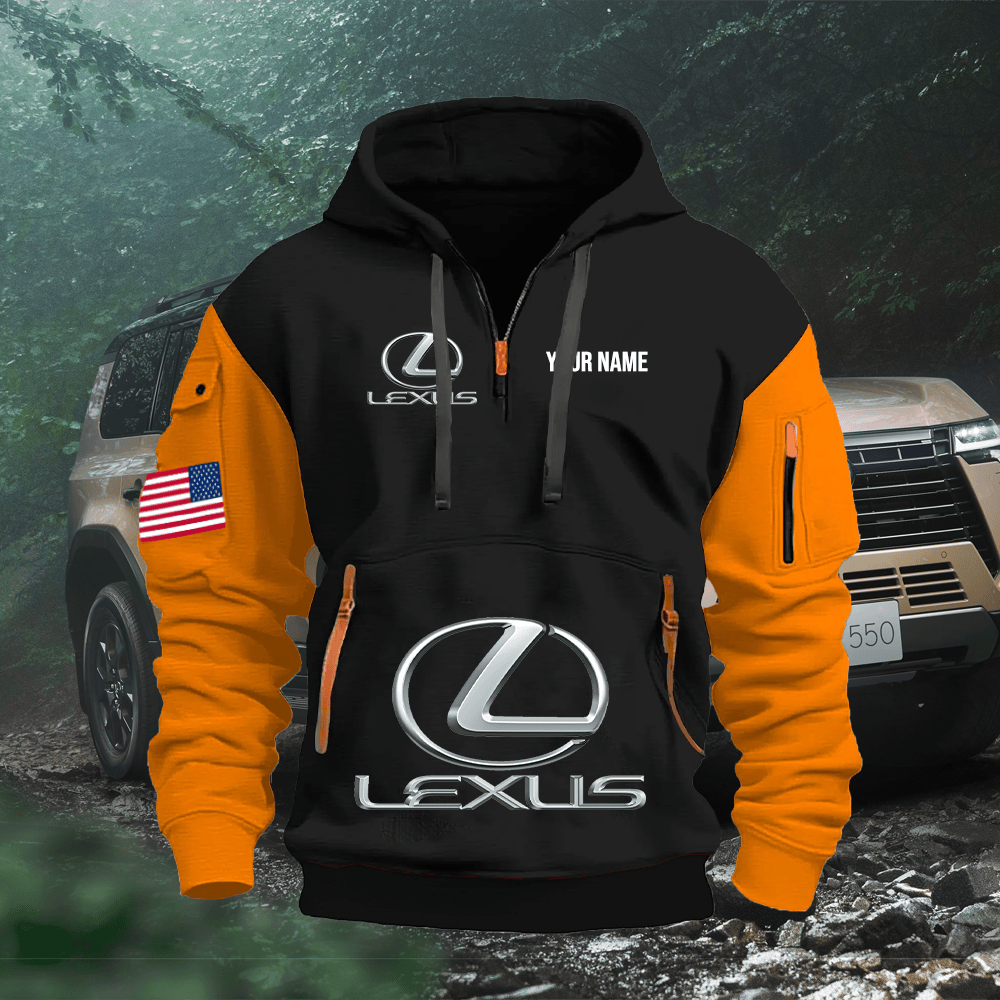 LX Custom Print Name Quarter Zipper Hoodie