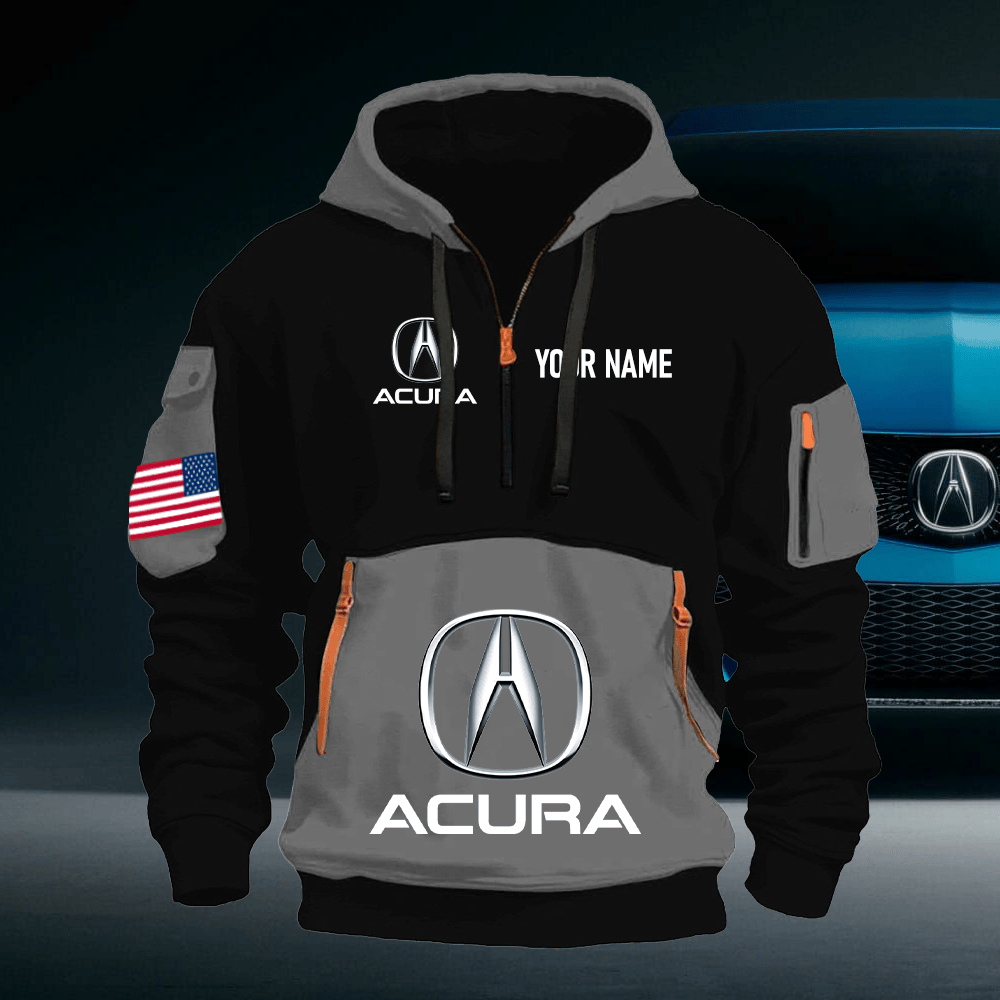 ACR Print Name Quarter Zipper Hoodie
