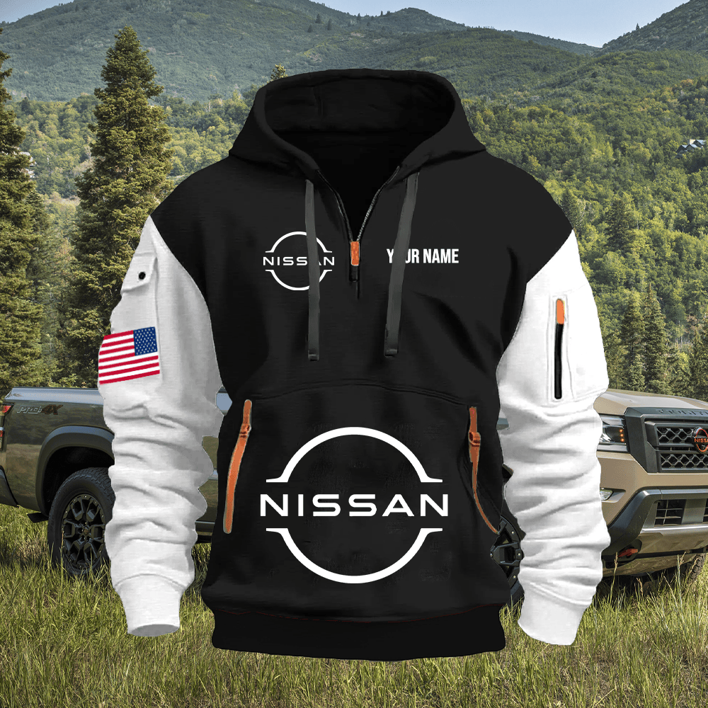 NS Custom Print Name Quarter Zipper Hoodie