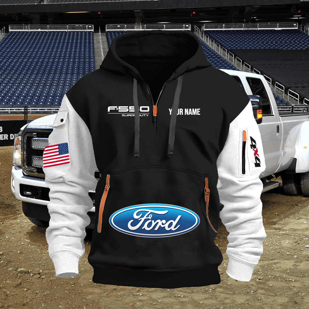 FD5 Custom Print Name Quarter Zipper Hoodie