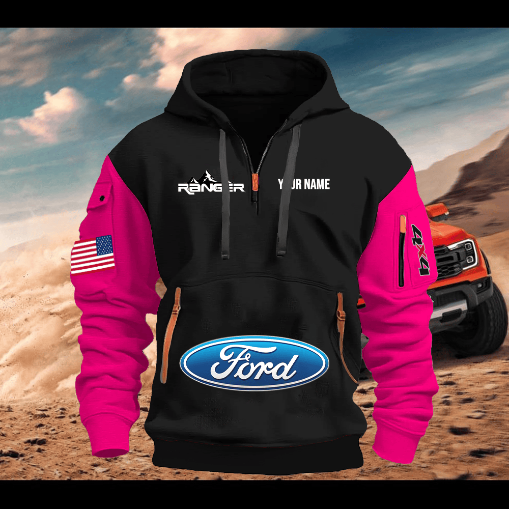 RG Custom Print Name Quarter Zipper Hoodie