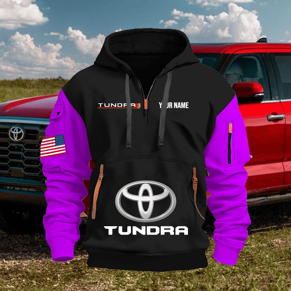 TY6 Custom Print Name Quarter Zipper Hoodie