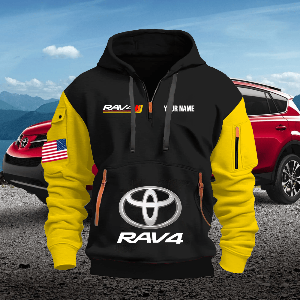 TY7 Custom Print Name Quarter Zipper Hoodie