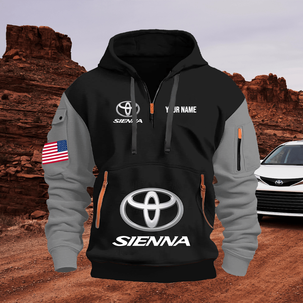 TY10 Custom Print Name Quarter Zipper Hoodie