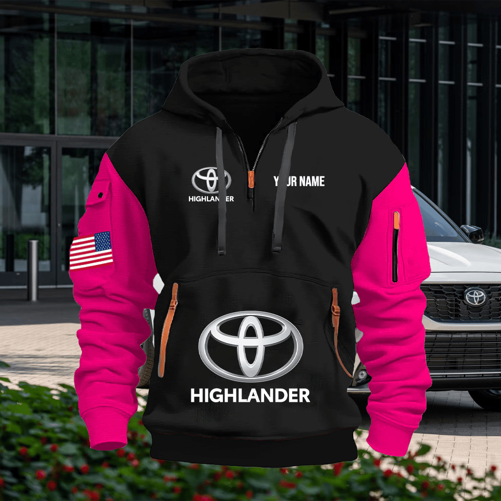 TY11 Custom Print Name Quarter Zipper Hoodie