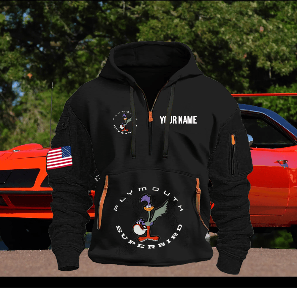 PM Print Name Quarter Zipper Hoodie