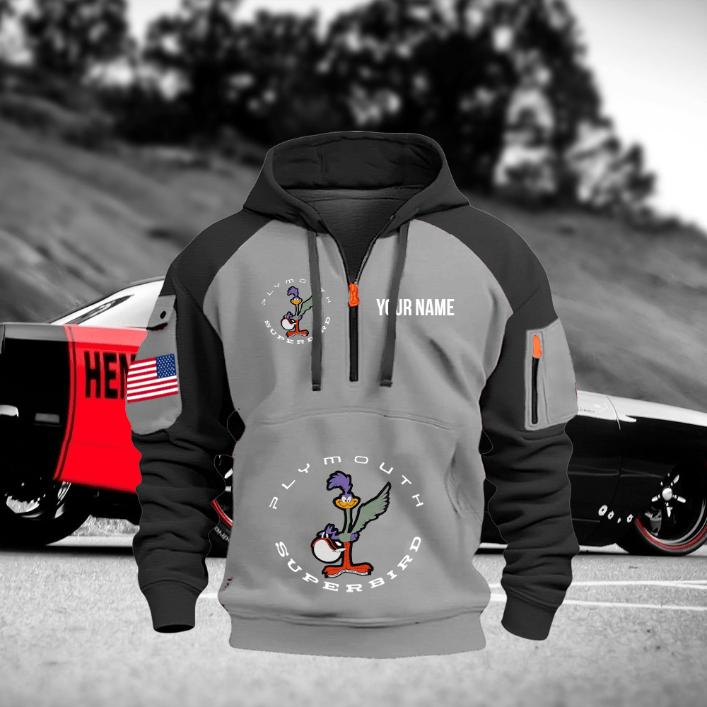 PM Custom Print Name Quarter Zipper Hoodie