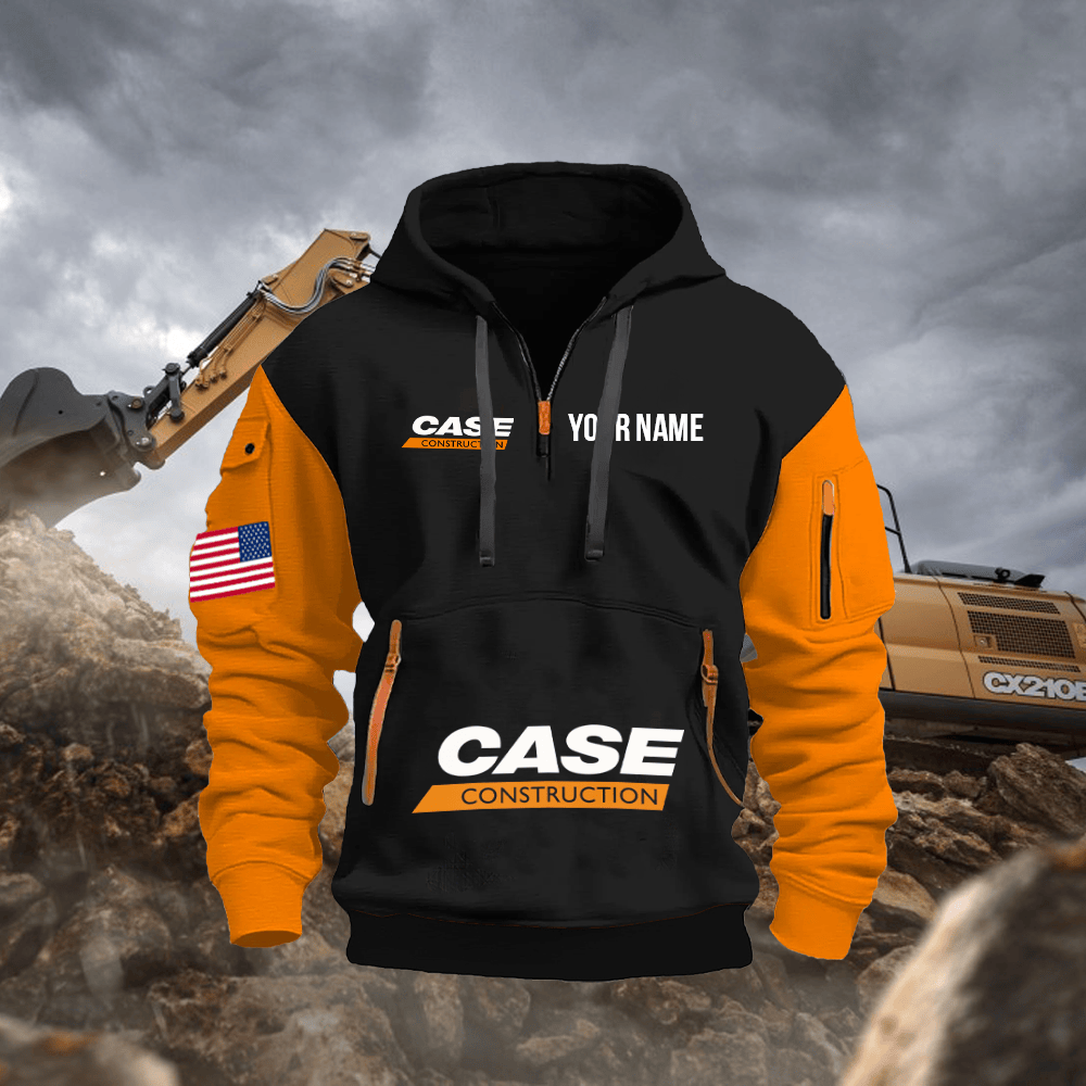 CS CE Custom Print Name Quarter Zipper Hoodie