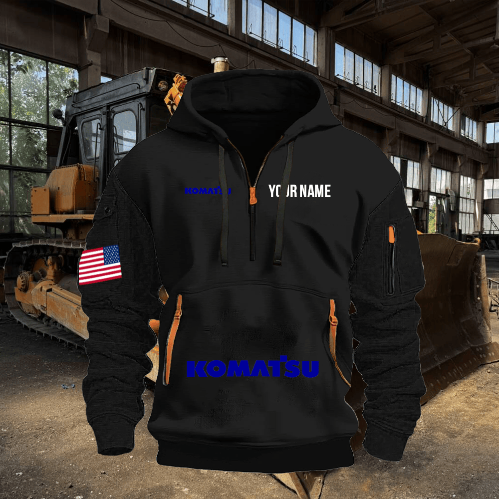 KM Custom Name Quarter Zipper Hoodie