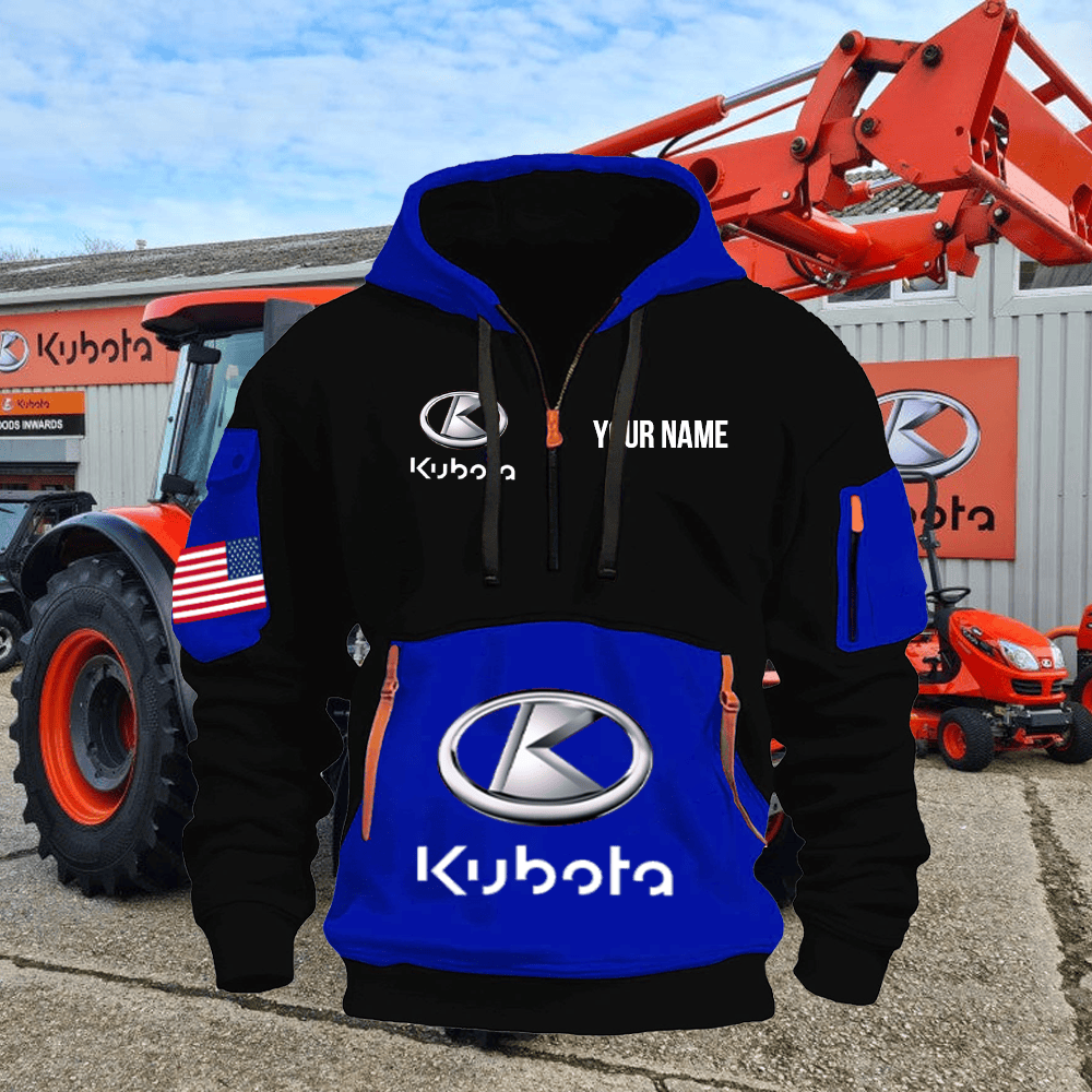 KB Print Name Quarter Zipper Hoodie