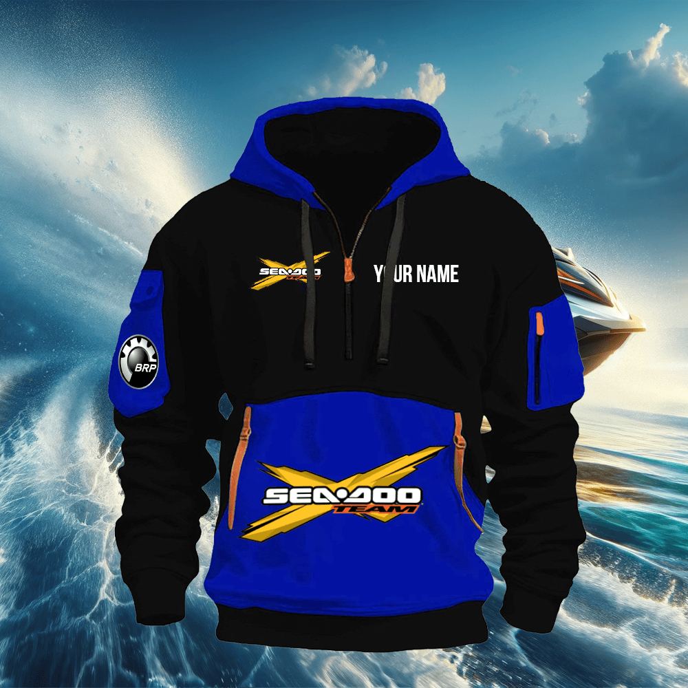 SD Print Name Quarter Zipper Hoodie
