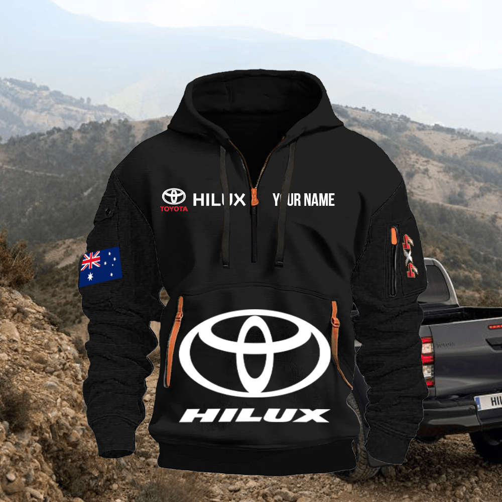 HL Print Name Quarter Zipper Hoodie