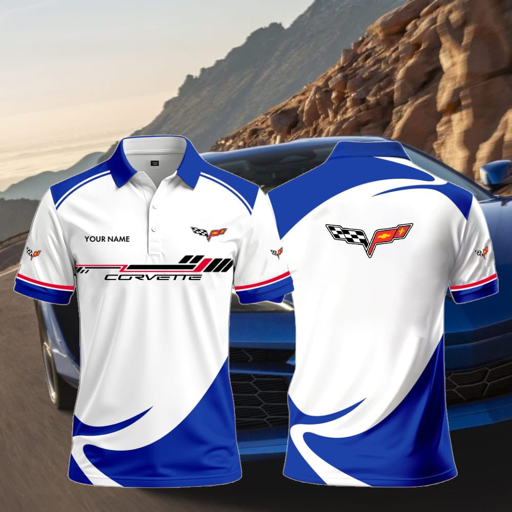 C6 Polo Shirt Custom Name
