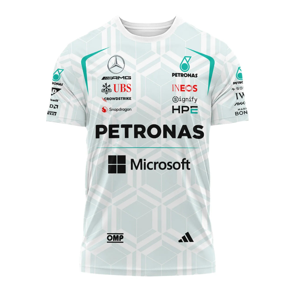 2026 George Russell Mercedes F1 Teamwear T-Shirt BLGR30326A2TS - White