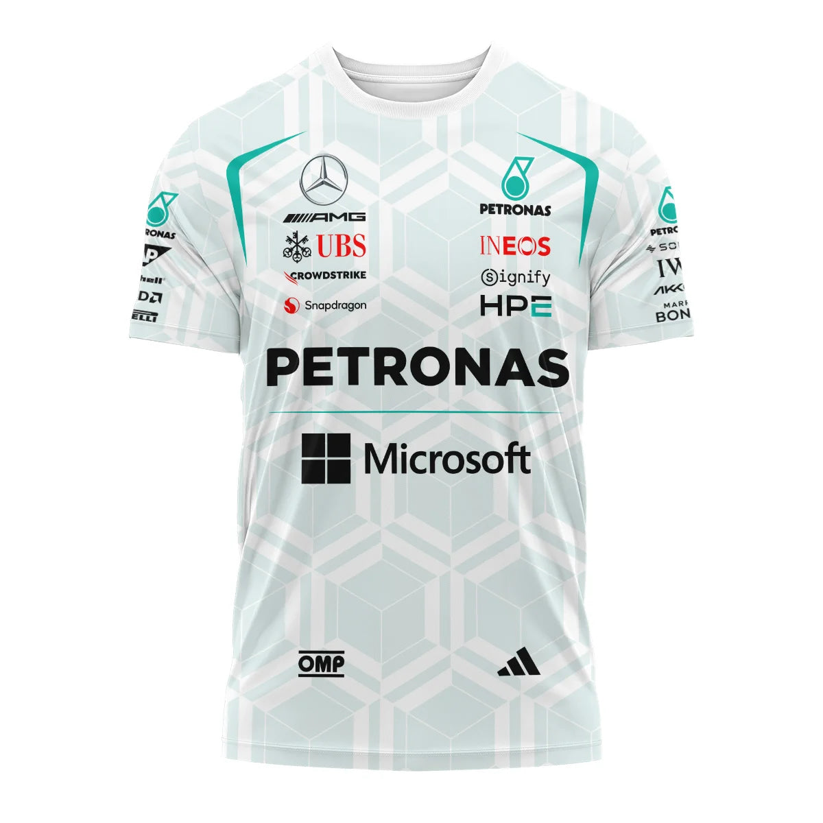 2026 George Russell Mercedes F1 Teamwear T-Shirt BLGR30326A2TS - White