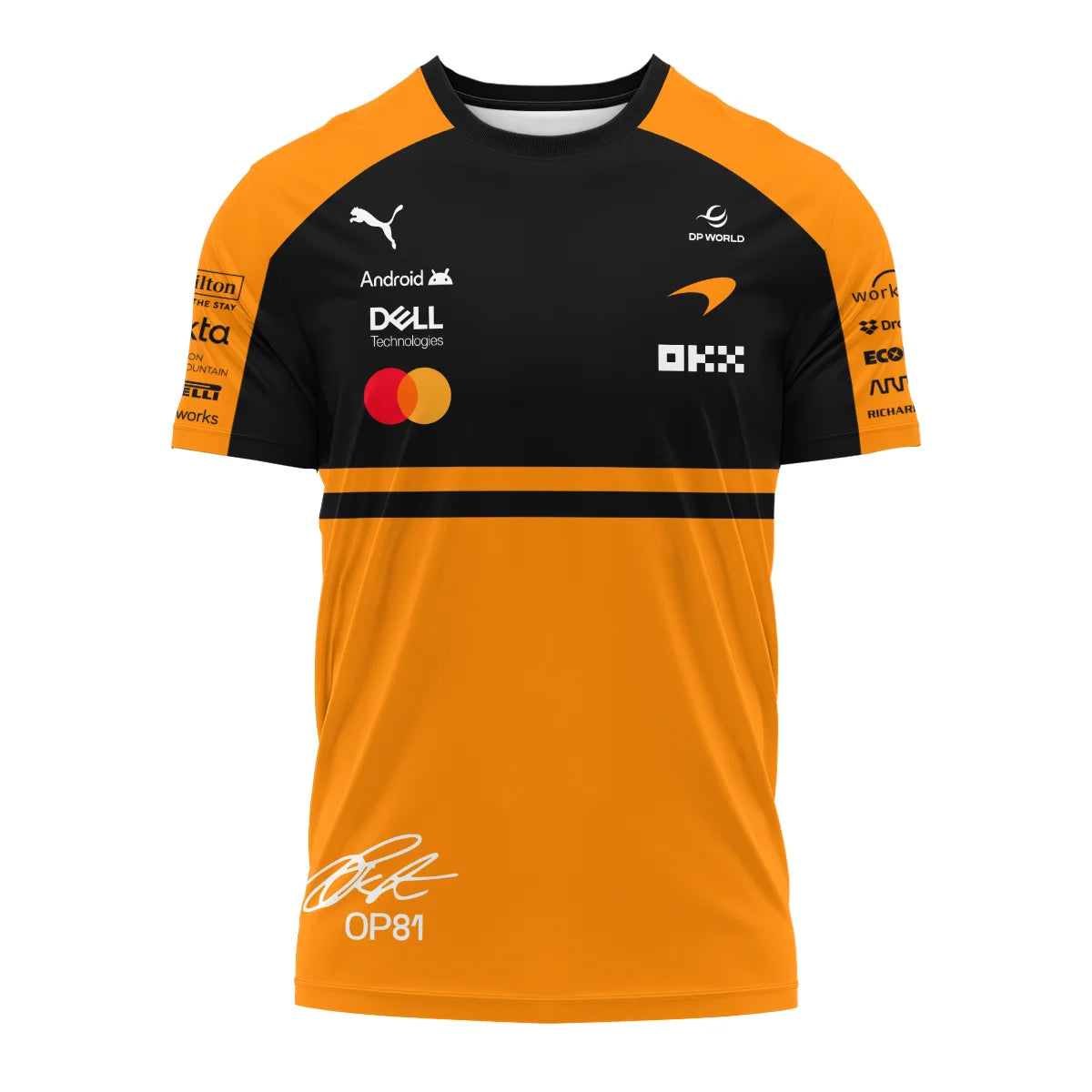 2026 Oscar Piastri 81 McLaren F1 Teamwear T-Shirt BLOP25326A1TS - Orange