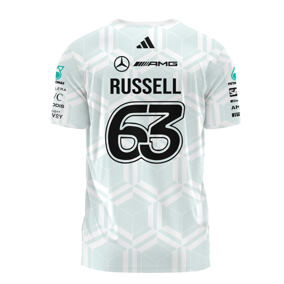 2026 George Russell Mercedes F1 Teamwear T-Shirt BLGR30326A2TS - White