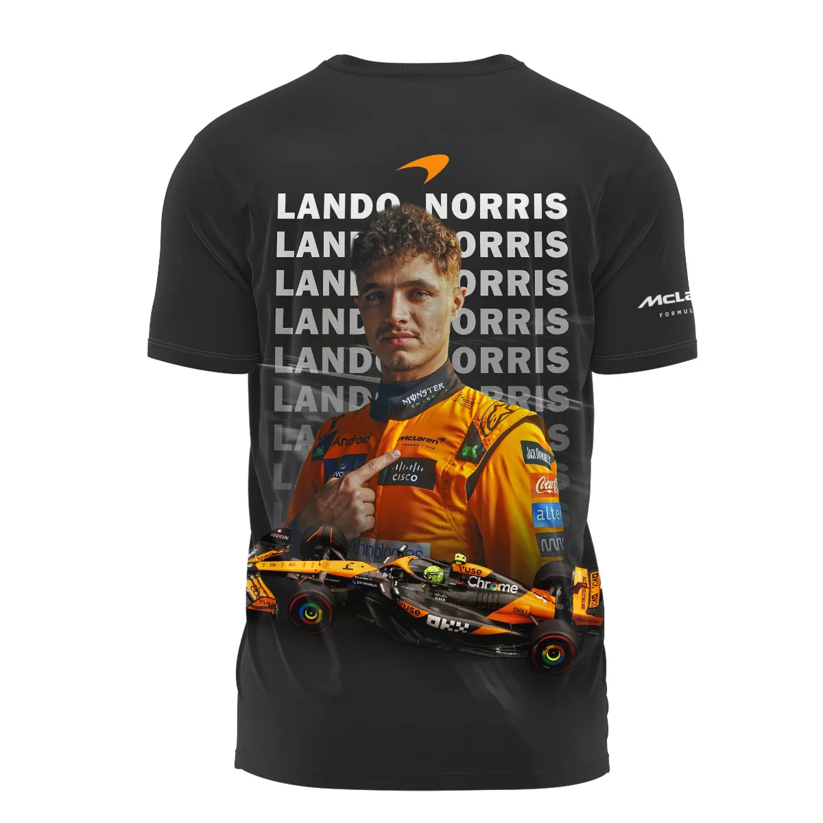2025 MCL39 Champion Lando Norris McLaren F1 Team T-Shirt BLNRWDCA13TS